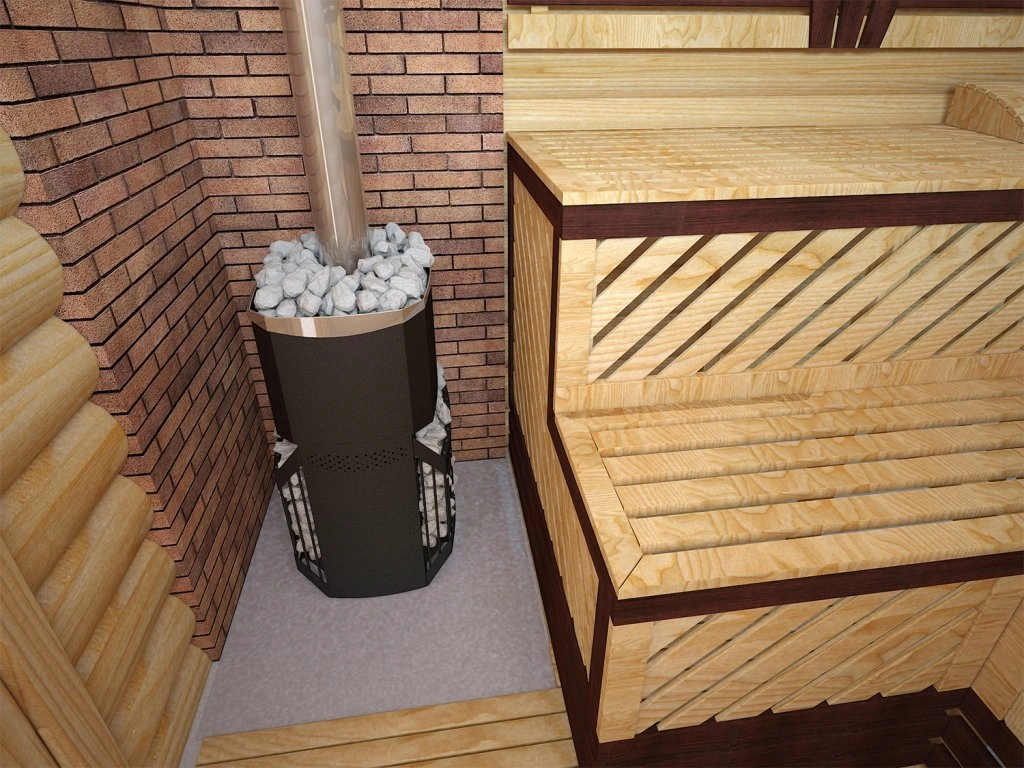 Дровяная печь для бани Русь-сетка 12 Л - Теплодар